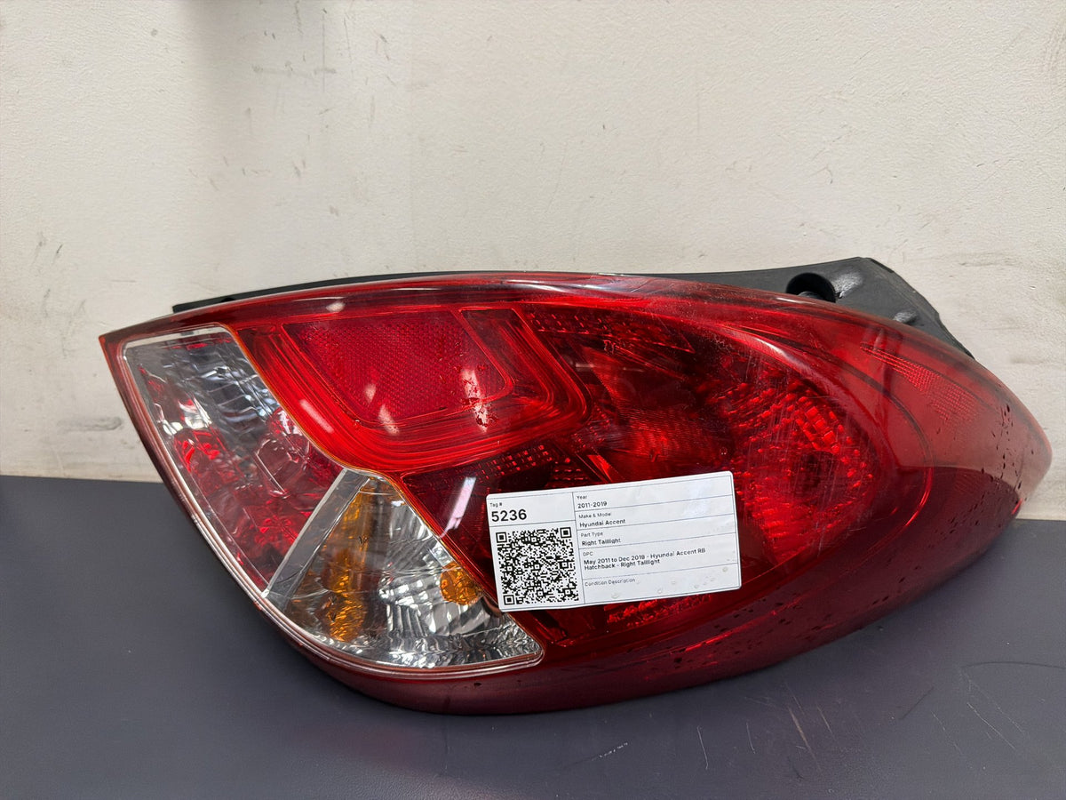 May 2011 to Dec 2019 - Hyundai Accent RB Hatchback - Right Taillight