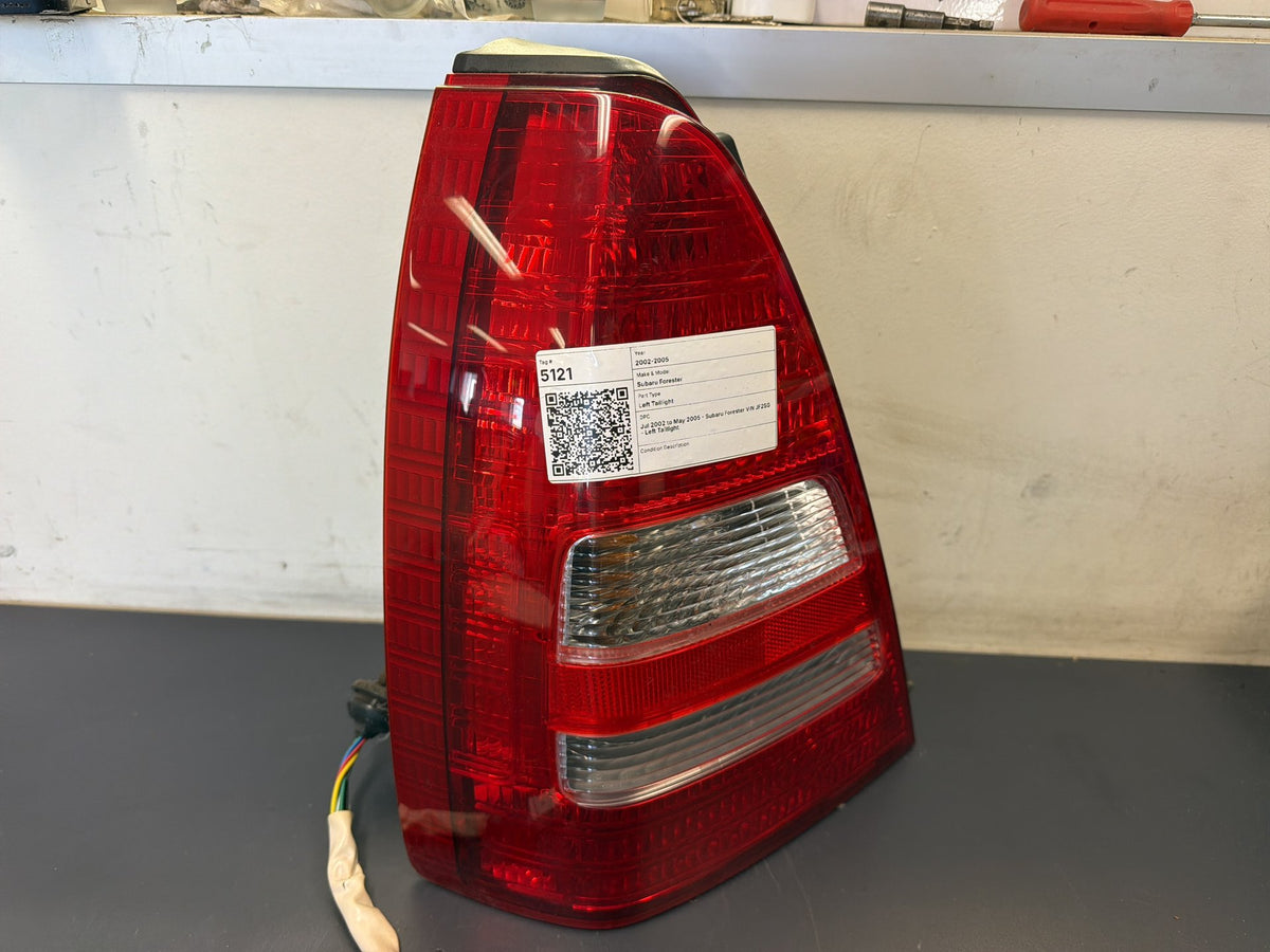 Jul 2002 to May 2005 - Subaru Forester VIN JF2SG - Left Taillight