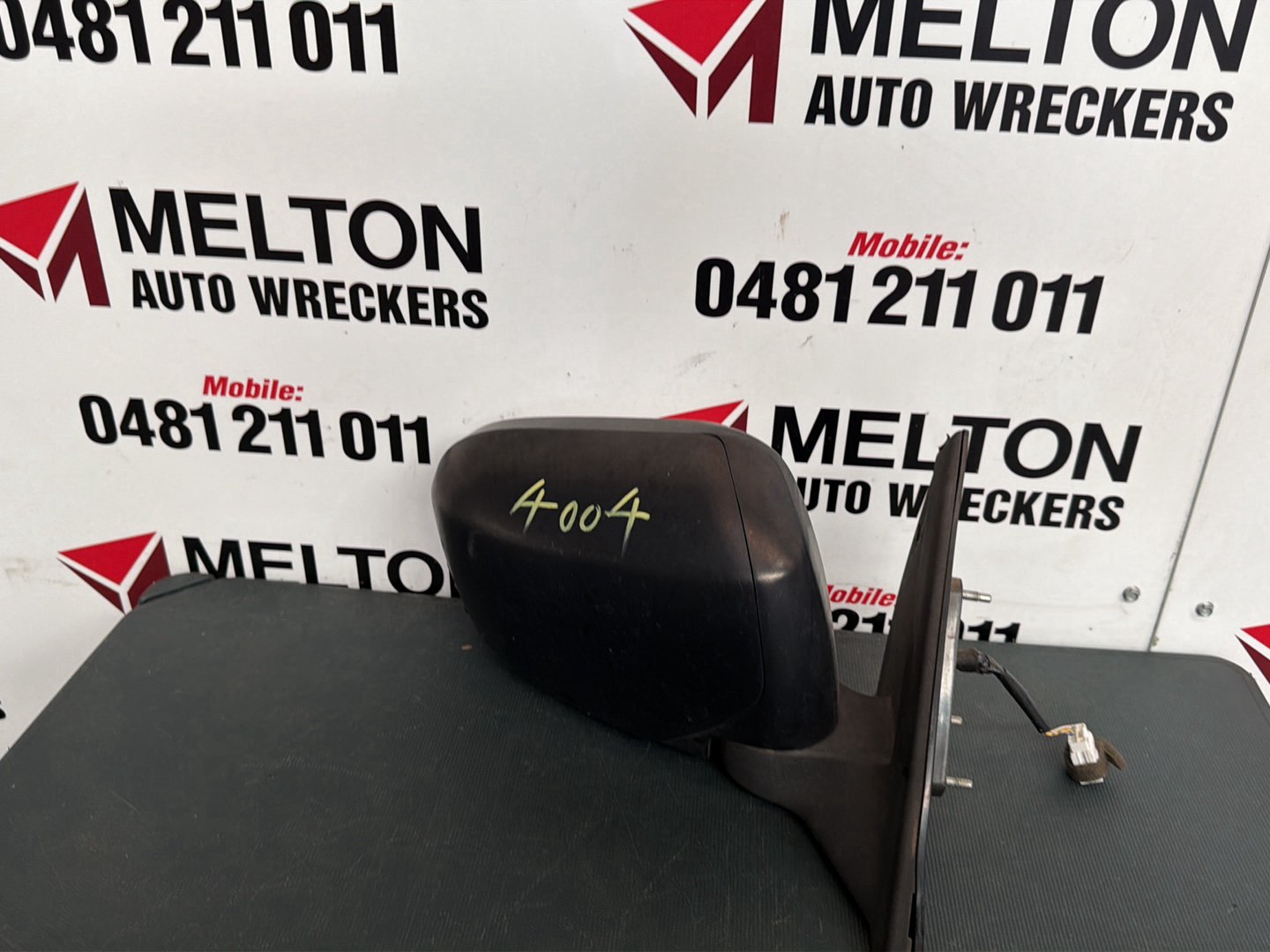 Jul 2006 to Apr 2015- Mitsubishi Triton ML MN- Right Door Mirror- Power Adjust, Black