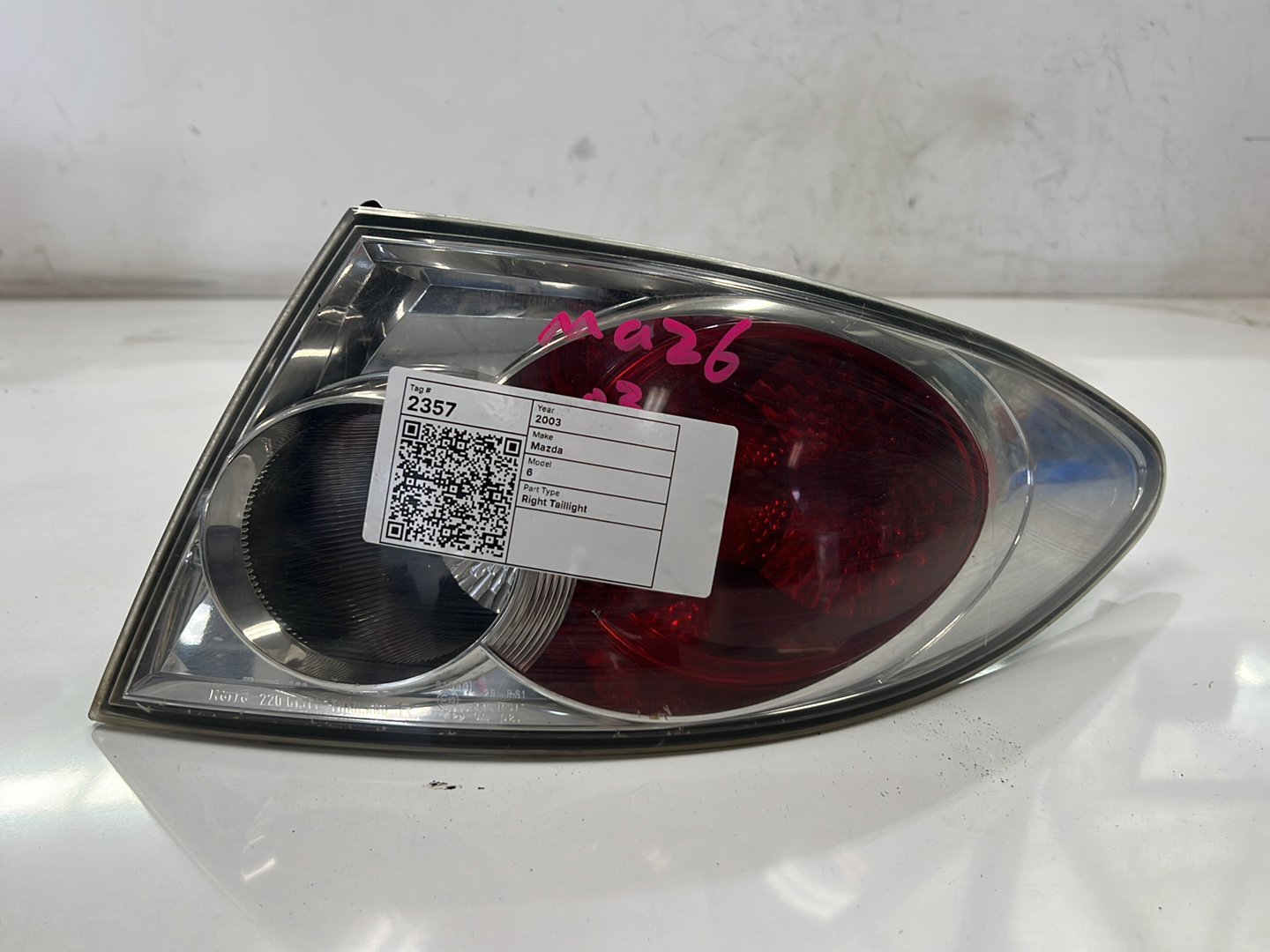 2003 Mazda 6 - Right Taillight