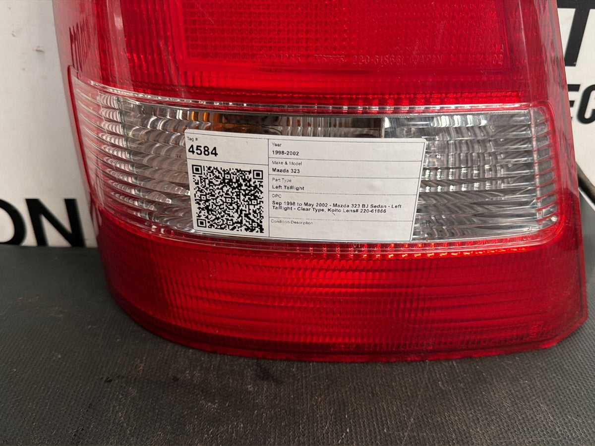 Sep 1998 to May 2002- Mazda 323 BJ Sedan- Left Taillight- Clear Type