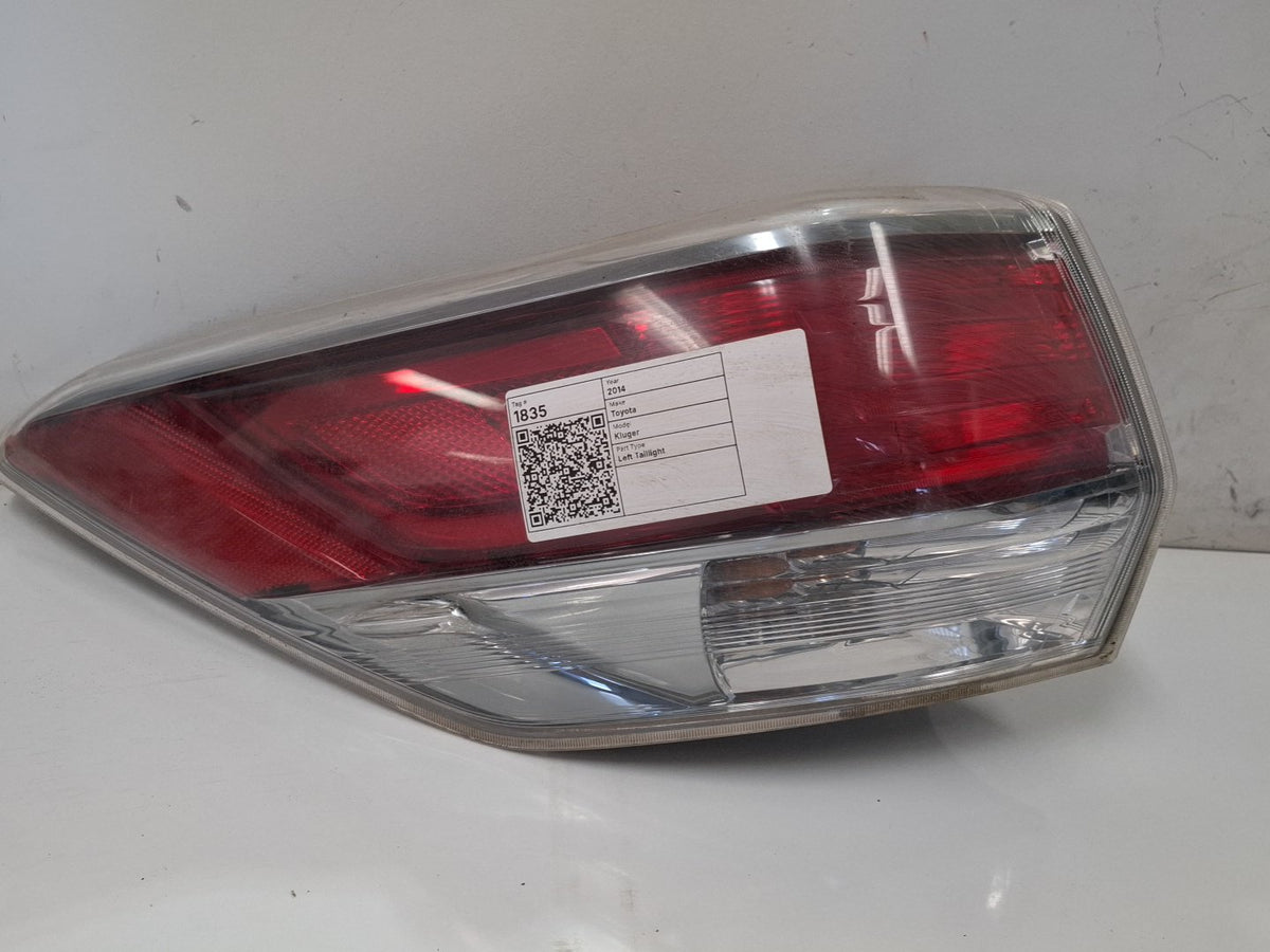 Dec 2013 to Oct 2016 - Toyota Kluger GSU50 GSU55 - Left Taillight