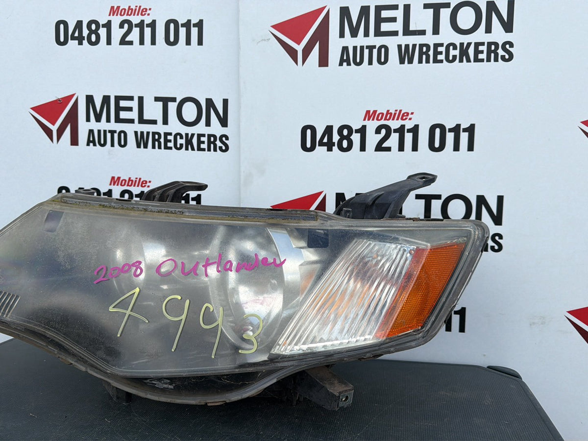 Aug 2007 to Sep 2009 - Mitsubishi Outlander ZG - Left Headlight - Standard Type