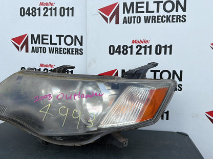 Aug 2007 to Sep 2009 - Mitsubishi Outlander ZG - Left Headlight - Standard Type
