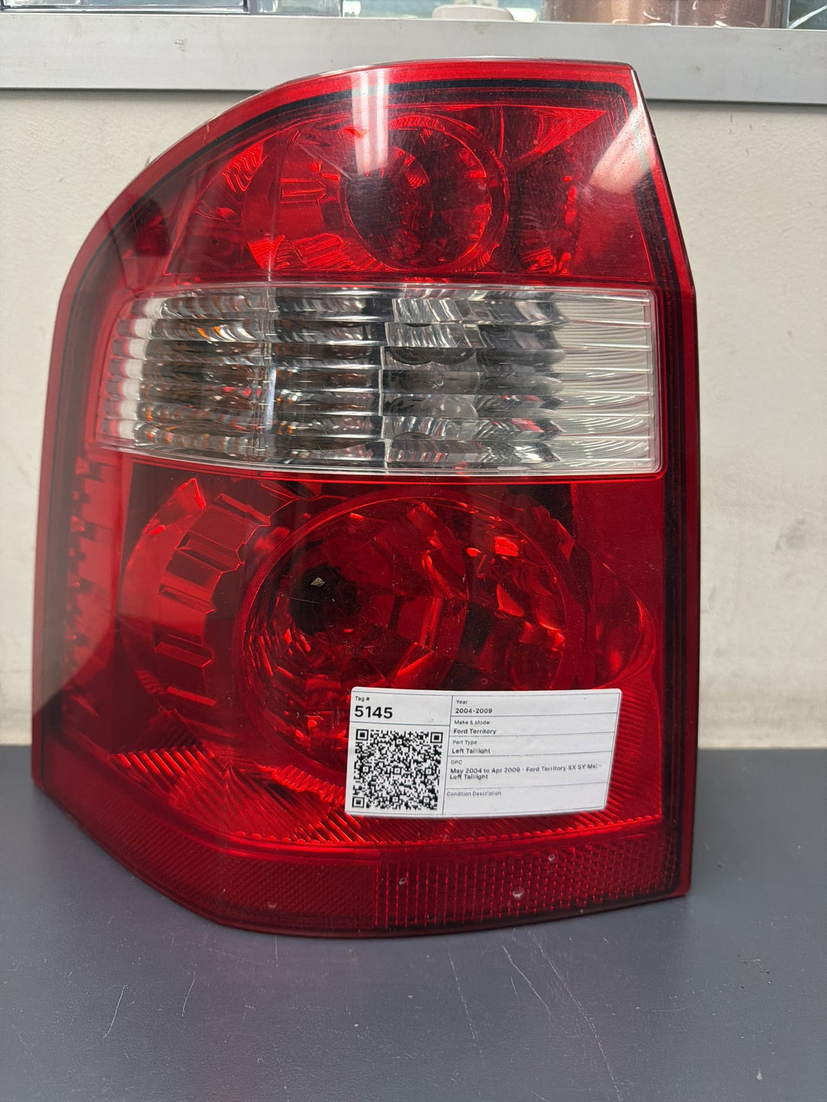 May 2004 to Apr 2009 - Ford Territory SX SY MkI - Left Taillight