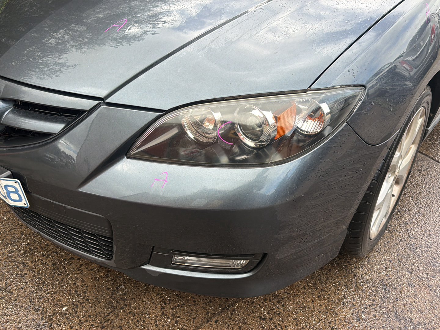 Oct 2003 to Apr 2009 - Mazda Mazda3 BK Sedan - Left Headlight - Non Hid, Manual Adjust Type
