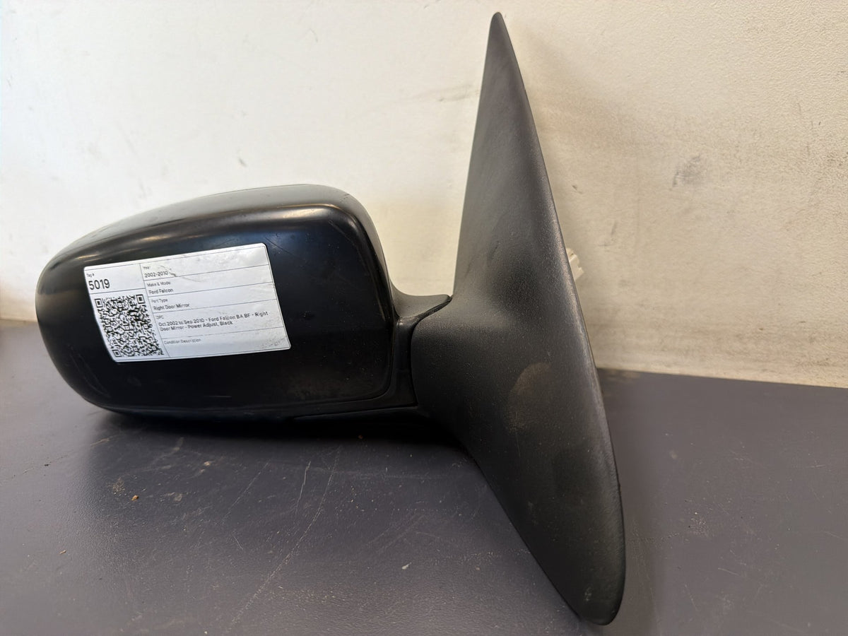 Oct 2002 to Sep 2010 - Ford Falcon BA BF - Right Door Mirror - Power Adjust, Black