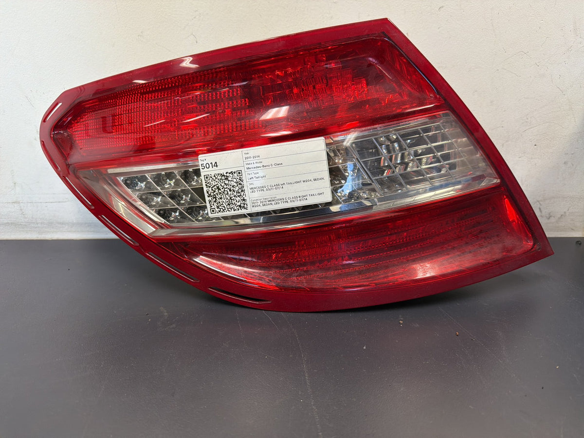 MERCEDES C CLASS left TAILLIGHT W204, SEDAN, LED TYPE, 03/11-07/14