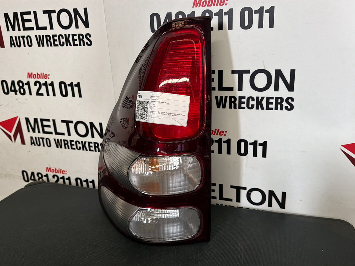 Feb 2003 to Oct 2009 - Toyota Land Cruiser Prado 120 Series - Left Taillight - Body Mounted