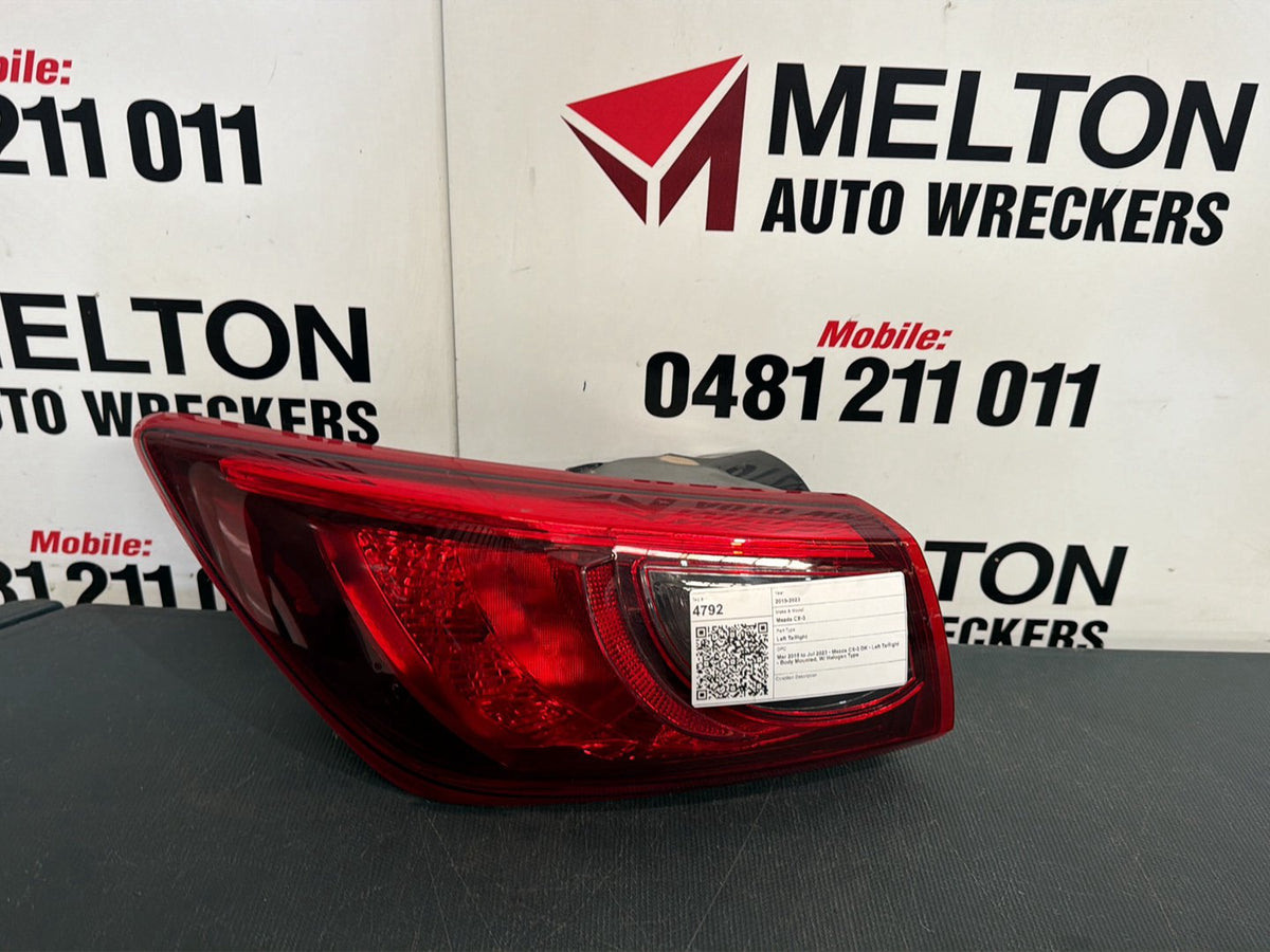 2015-2023 Mazda CX-3 DK Left Taillight Halogen Body Mounted OEM