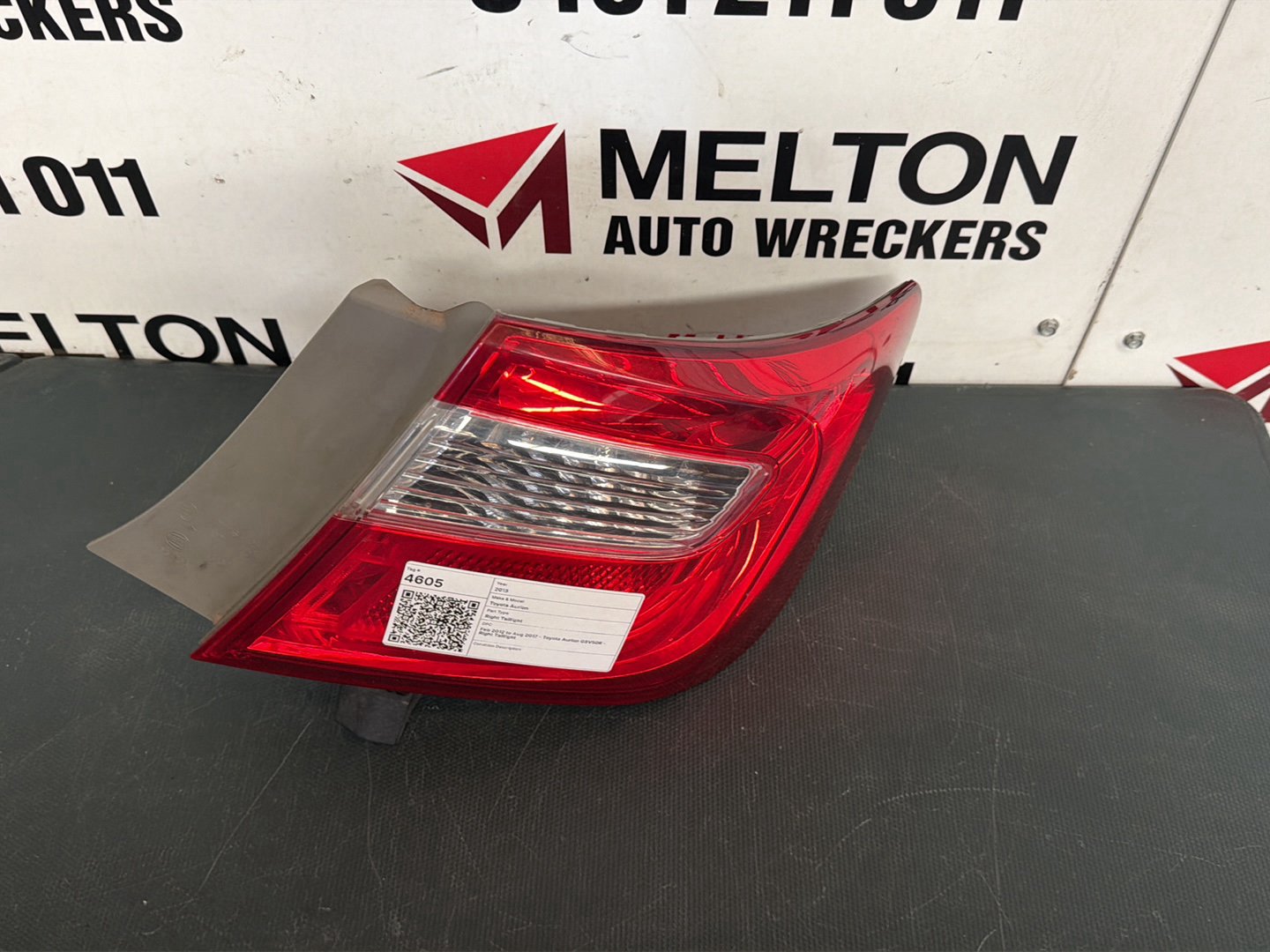 Feb 2012 to Aug 2017- Toyota Aurion GSV50R- Right Taillight