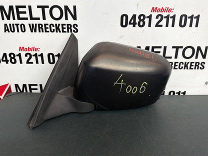 Jul 2006 to Apr 2015- Mitsubishi Triton ML MN- Left Door Mirror- Power Adjust, Black