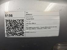 Oct 2008 to Nov 2012 - Toyota RAV4 ACA33 ACA38 - Left Door Mirror - Indicator, 5 Wire, 5 Pin