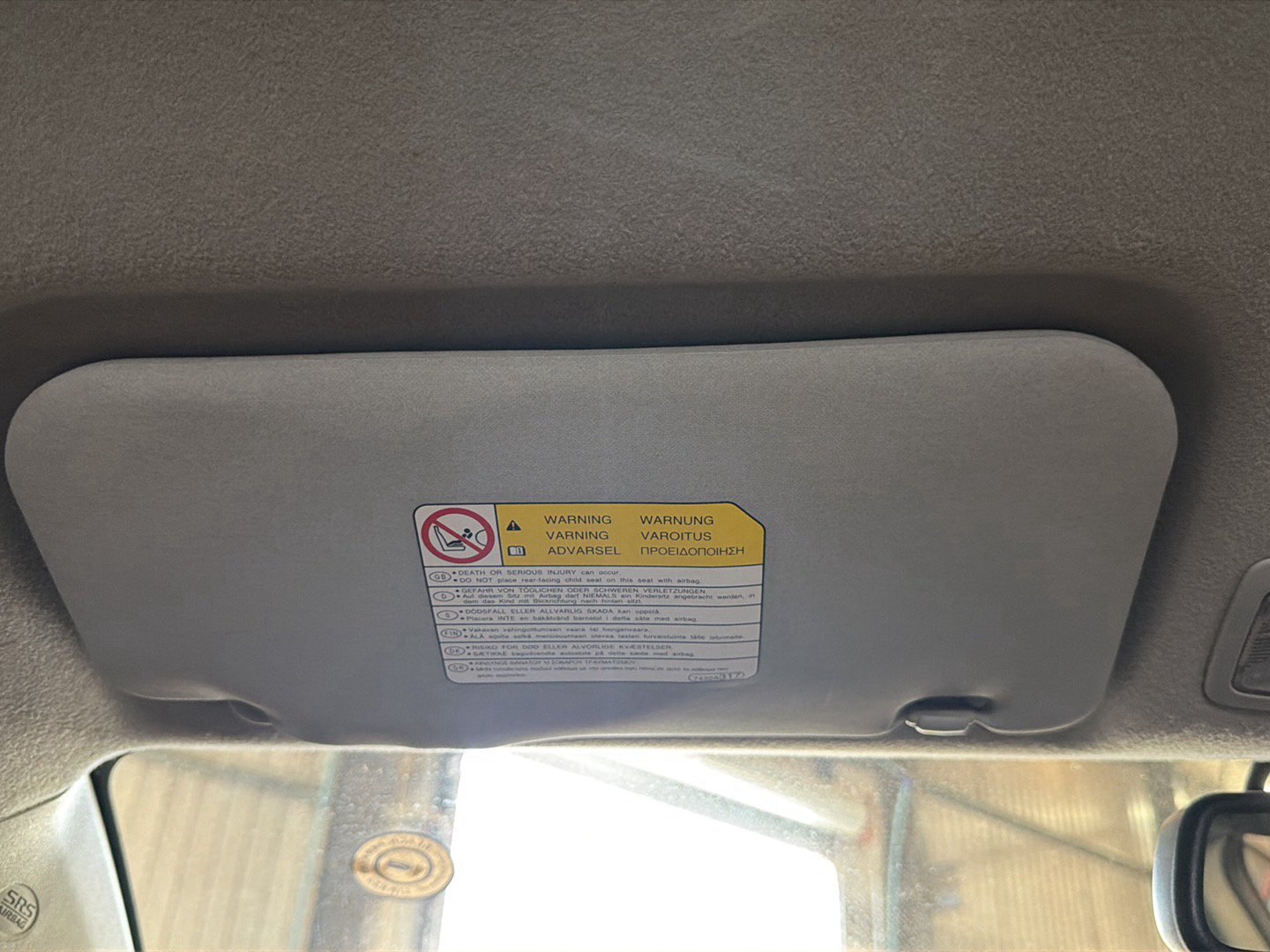 2012 Mitsubishi Lancer CJ- Left Sun Visor