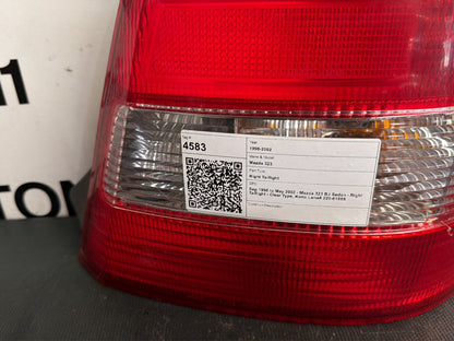 Sep 1998 to May 2002- Mazda 323 BJ Sedan- Right Taillight- Clear Type, Koito Lens# 220-61866