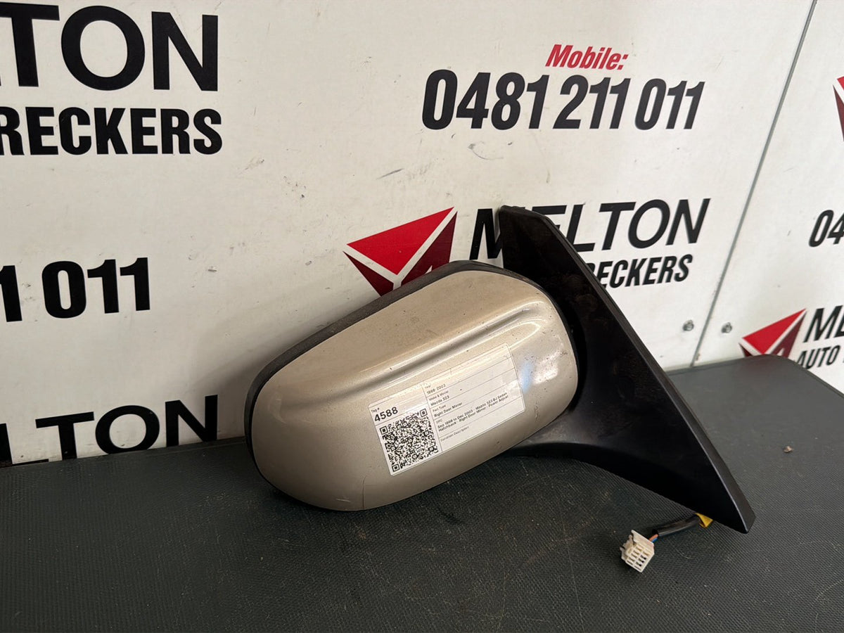 Sep 1998 to Dec 2003- Mazda 323 BJ Sedan Hatchback- Right Door Mirror- Power Adjust