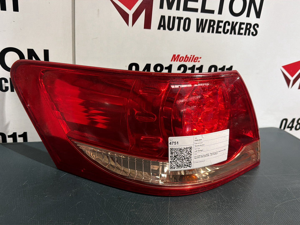 Oct 2006 to Aug 2009 - Toyota Aurion Sportivo SX6 Sportivo ZR6 GSV40R - Left Taillight