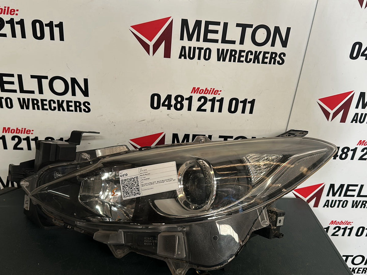 Nov 2013 to May 2016- Mazda 3 BM Neo Maxx Touring- Left Headlight- Halogen Type