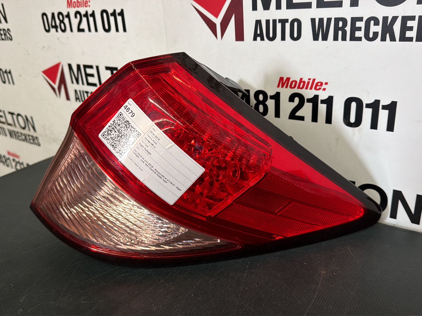 Dec 2014 to Jun 2018 - Honda HR-V VTi RU5 - Right Taillight - Led, Non Optical Guide Type