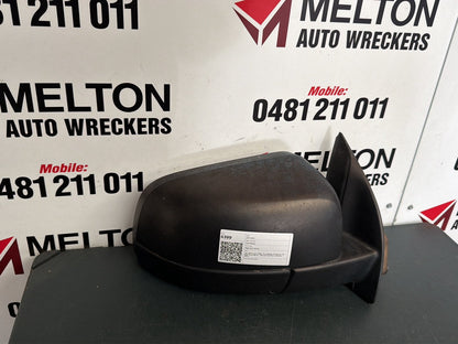 Jun 2011 to Jun 2015- Ford Ranger PX Series 1 XL- Right Door Mirror- Manual Fold, Non-Indicator, Black