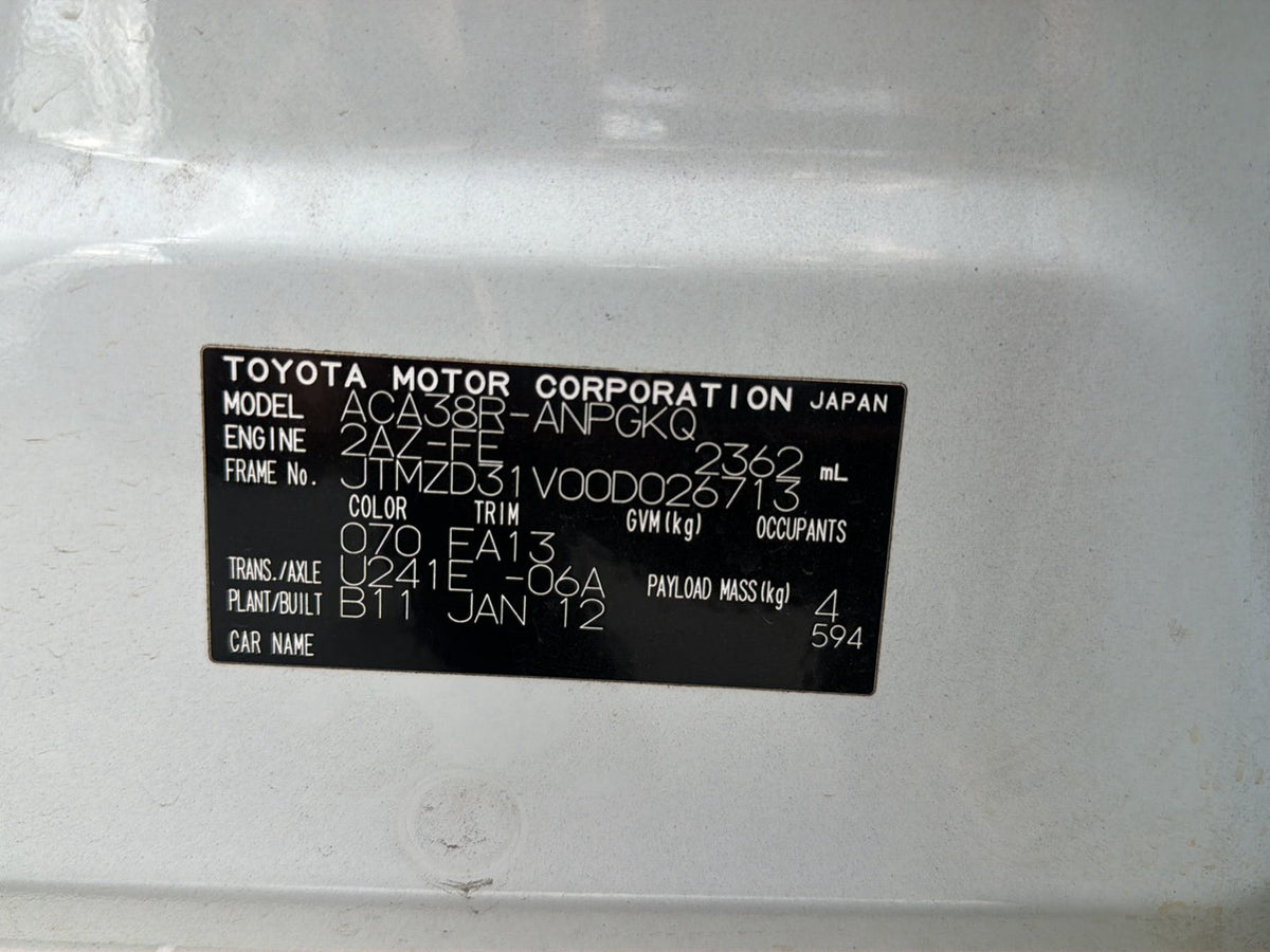 2012 Toyota RAV4 A30