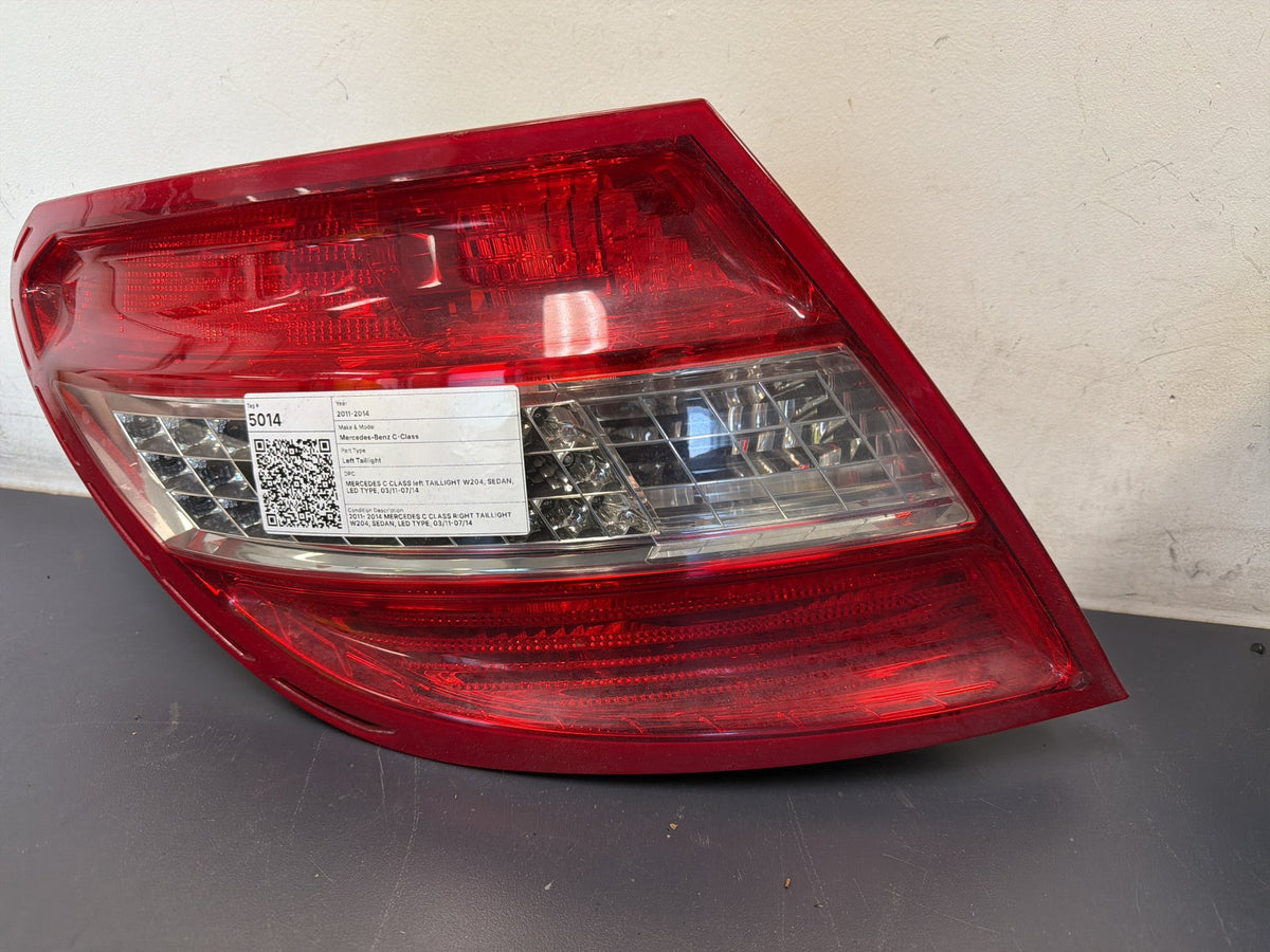 MERCEDES C CLASS left TAILLIGHT W204, SEDAN, LED TYPE, 03/11-07/14