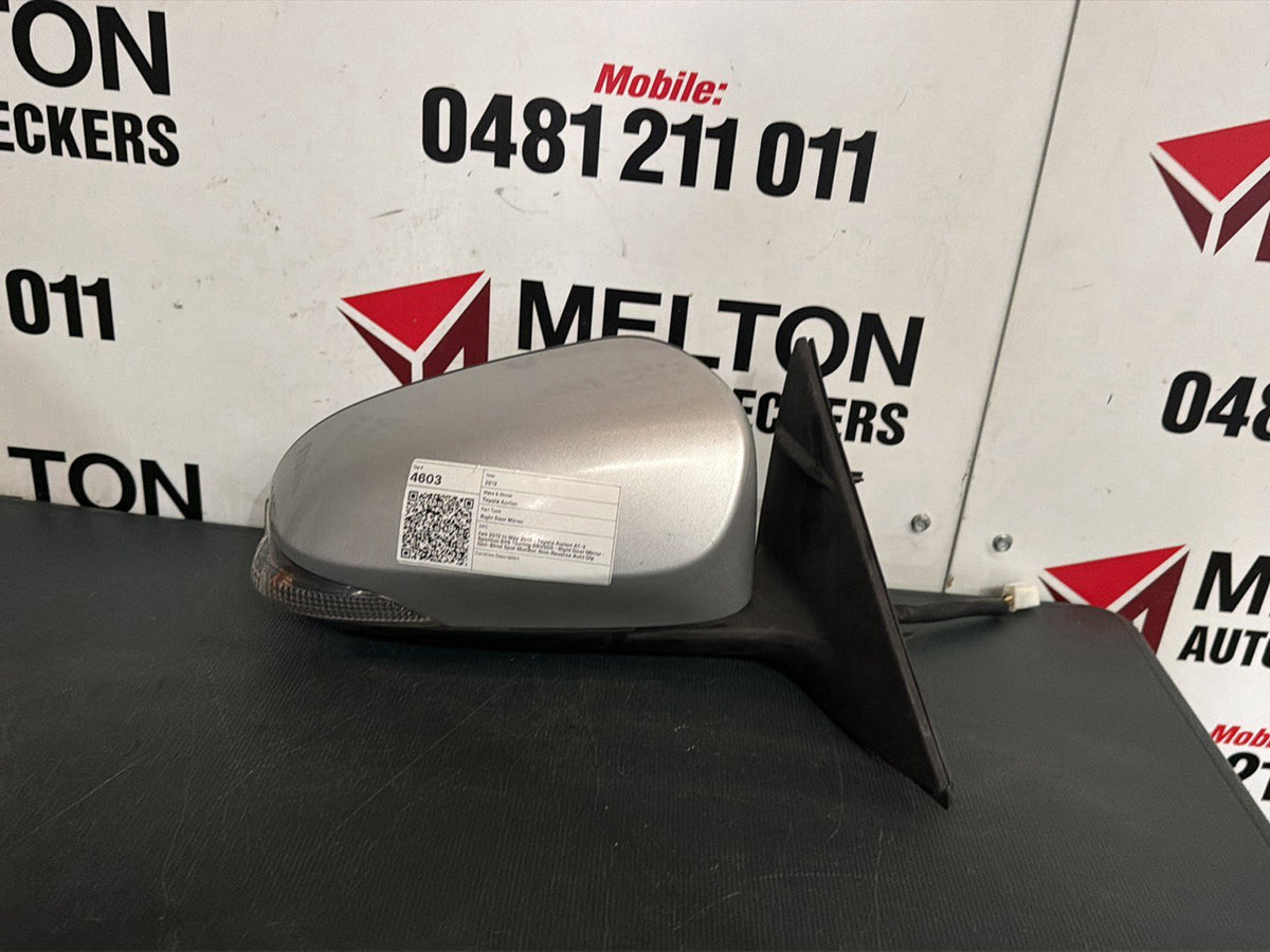 Feb 2012 to May 2015- Toyota Aurion AT-X Sportivo SX6 Touring GSV50R- Right Door Mirror- Non-Blind Spot Monitor, Non-Reverse Auto Dip