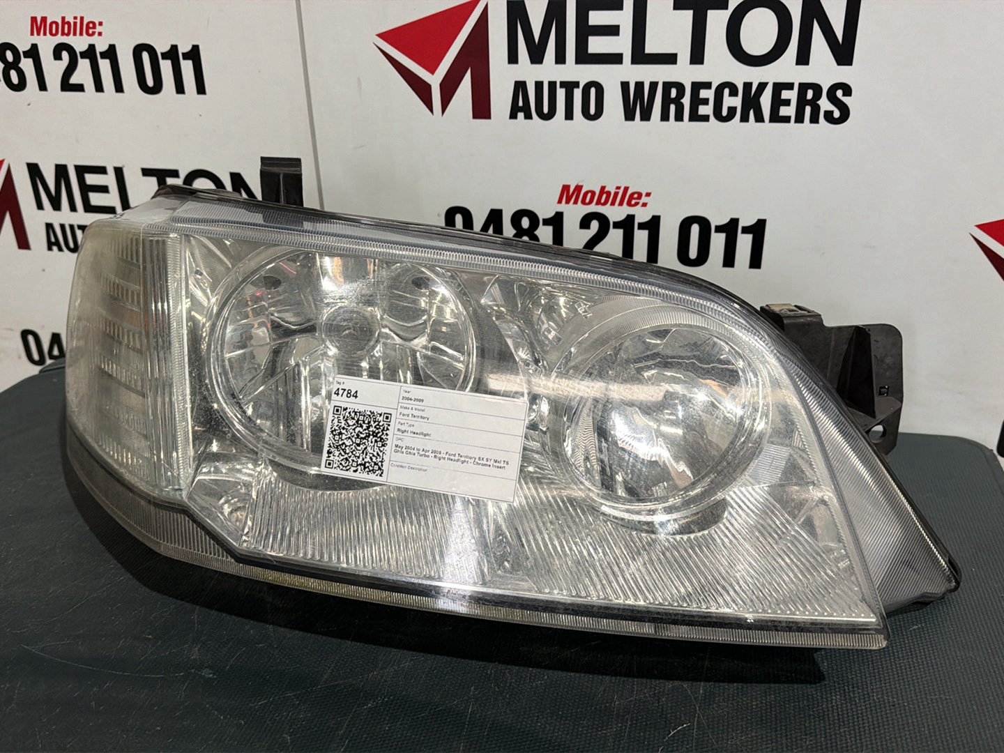 May 2004 to Apr 2009 - Ford Territory SX SY MkI TS Ghia Ghia Turbo - Right Headlight - Chrome Insert