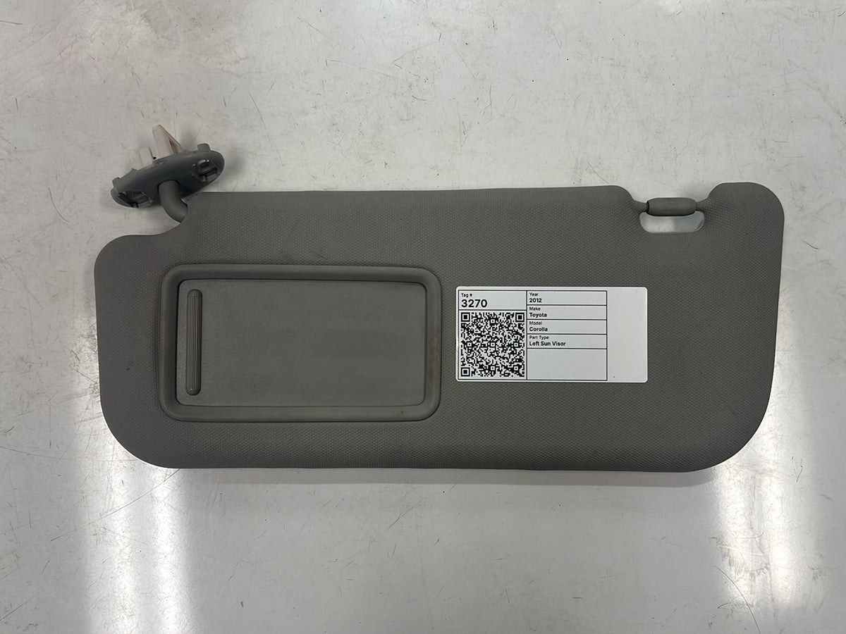 2012 Toyota Corolla Hatchback Left Sun Visor