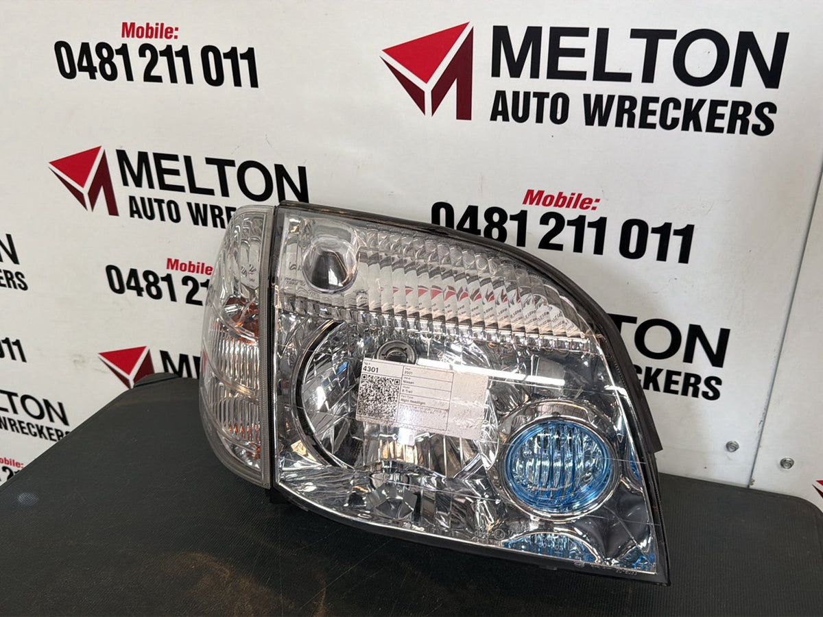 Oct 2001 to Sep 2007- Nissan X-Trail T30- Right Headlight- Blue Lens Type