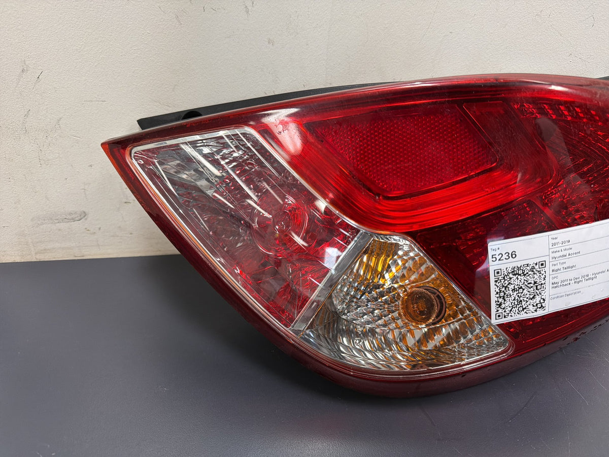 May 2011 to Dec 2019 - Hyundai Accent RB Hatchback - Right Taillight
