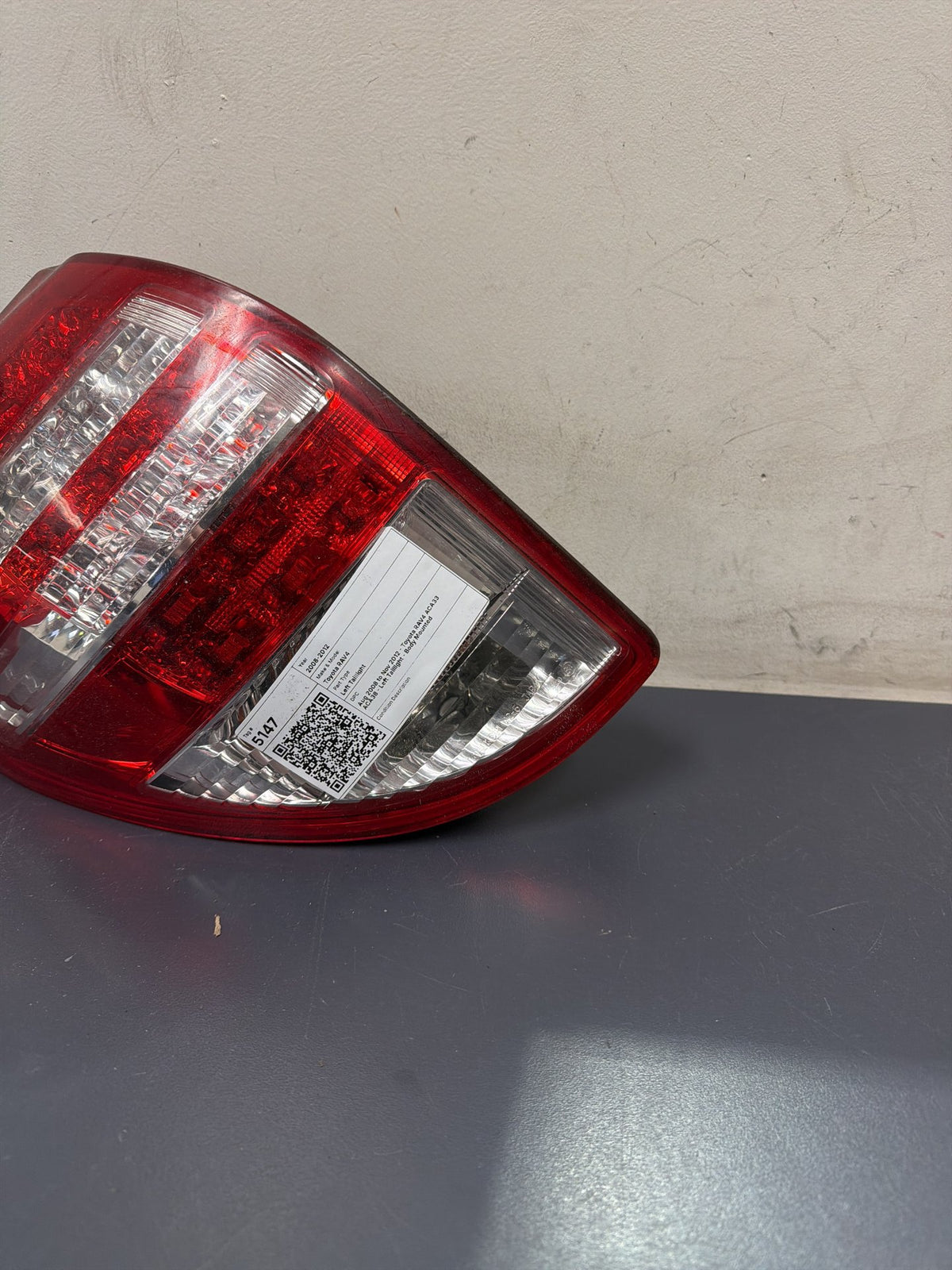 Aug 2008 to Nov 2012 - Toyota RAV4 ACA33 ACA38 - Left Taillight - Body Mounted