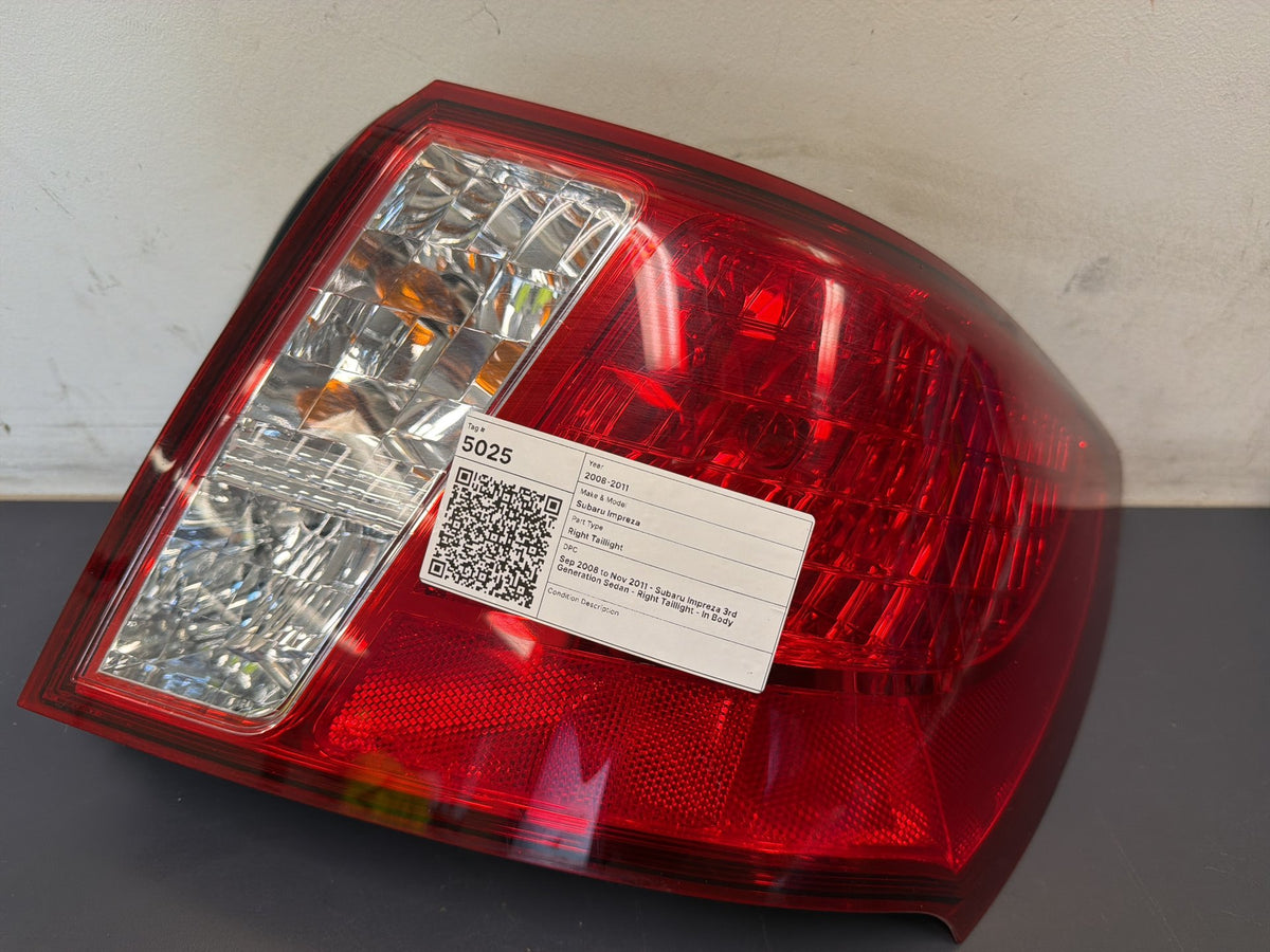 2008-2011 Subaru Impreza Sedan Right Taillight
