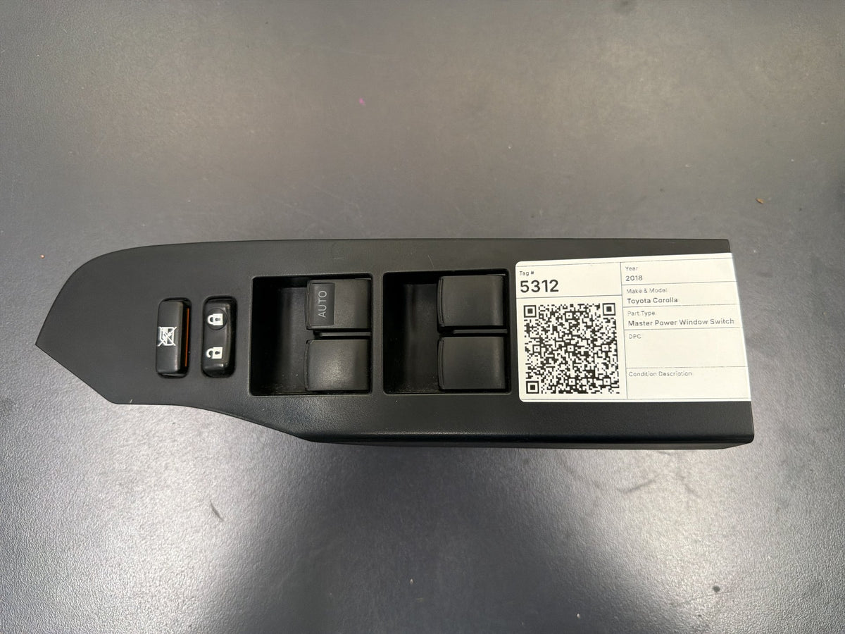 2017 Toyota Corolla ZRE1* Hatchback Master Power Window Switch
