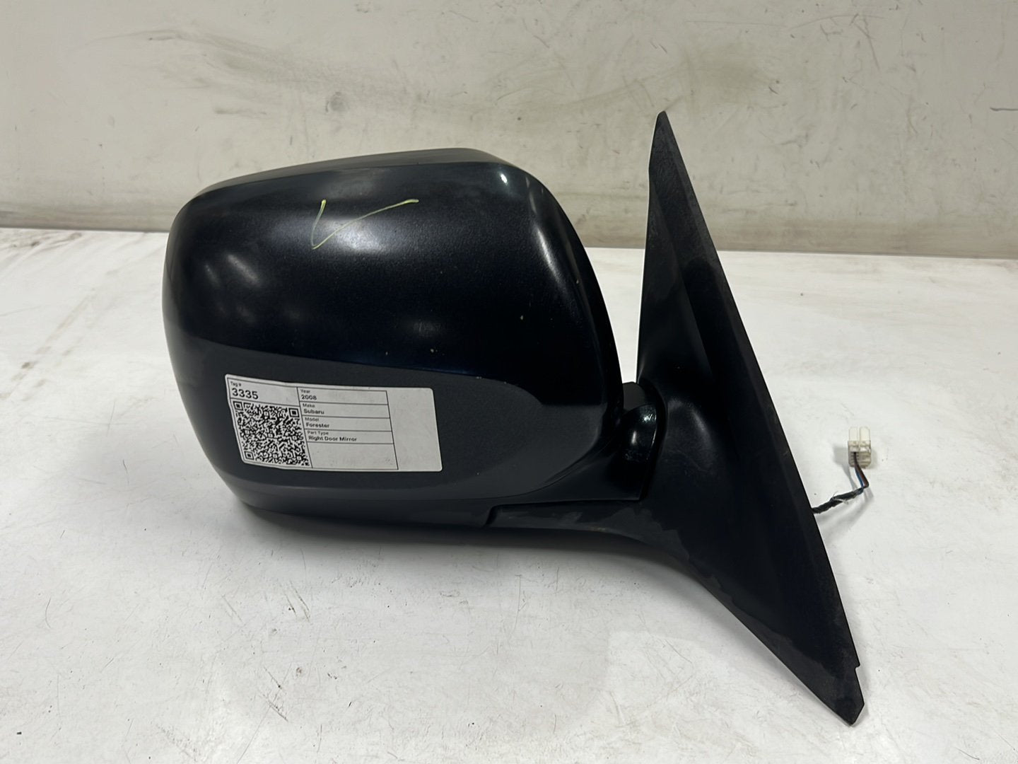 Feb 2008 to Nov 2010 - Subaru Forester SH - Right Door Mirror - Black, Non Flasher, Non Heated, Large Type, (3 Wire)