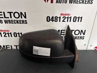 Jun 2011 to Jun 2015- Ford Ranger PX Series 1 XL- Right Door Mirror- Manual Fold, Non-Indicator, Black
