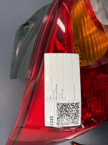 Dec 2012 to Dec 2024 - Mitsubishi Mirage LA LB Hatchback - Left Taillight - Body Mounted, Halogen Type