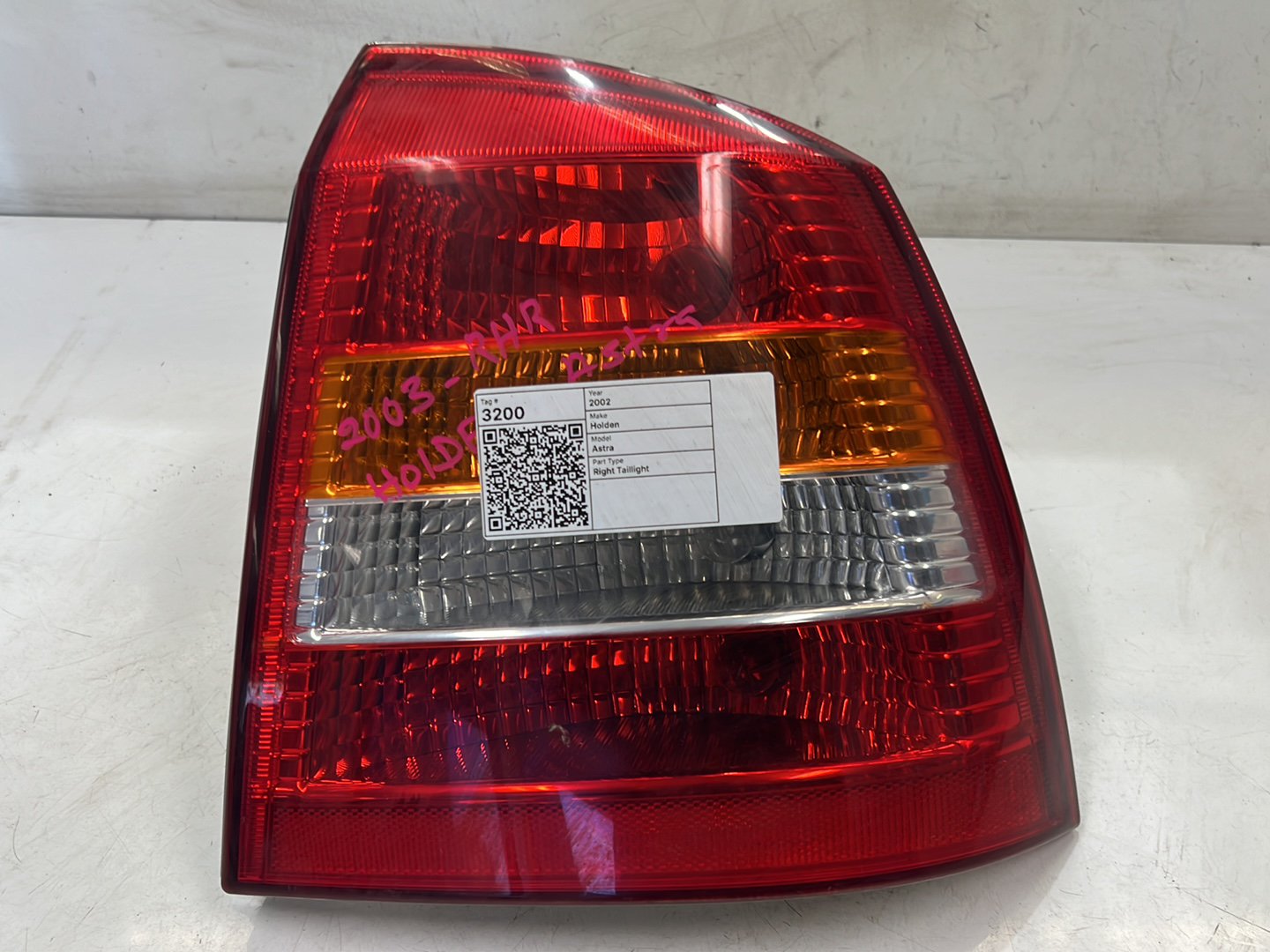 2002 Holden Astra TS Right Taillight