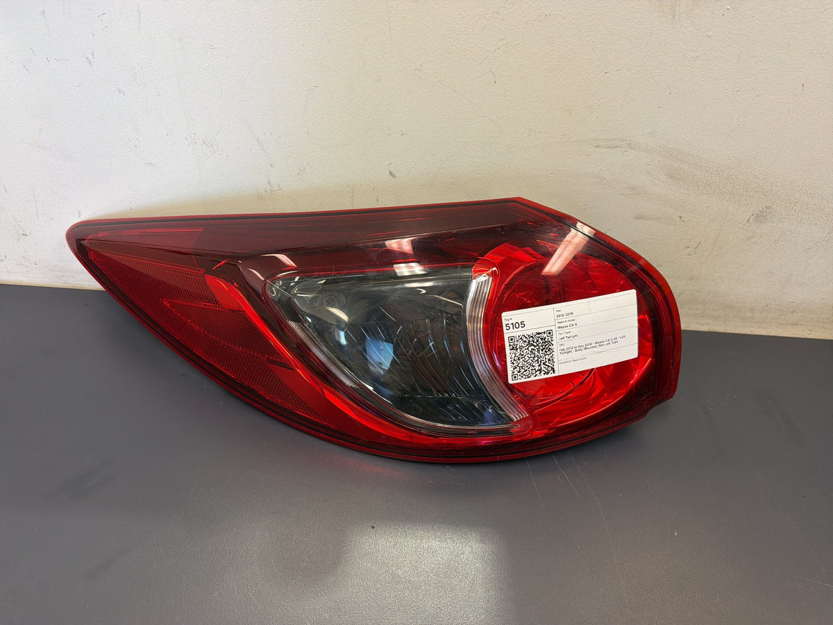 Feb 2012 to Dec 2016 - Mazda CX-5 KE - Left Taillight - Body Mounted, Non Led Type