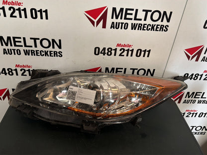 2009- 2013 Mazda 3 Left Headlight Bl, Halogen Type
