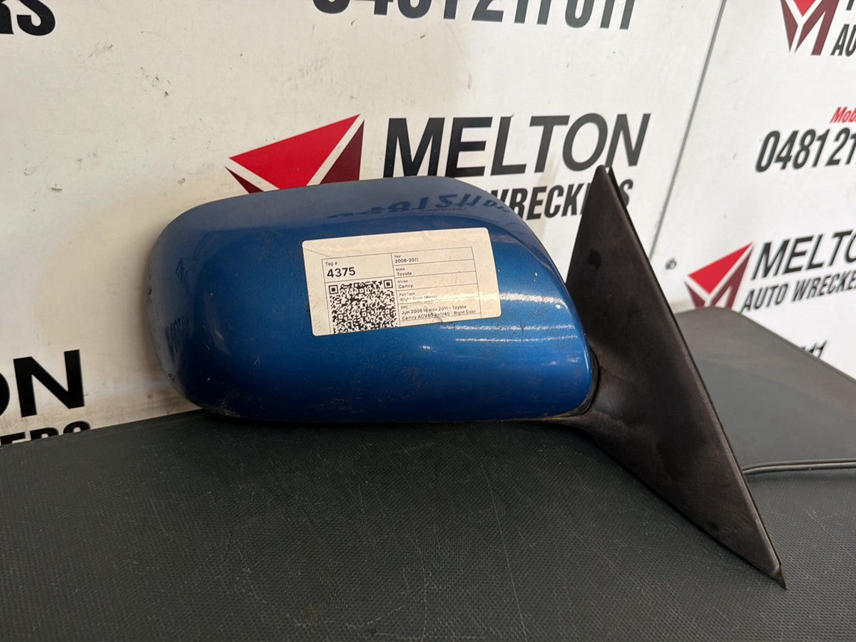 Jun 2006 to Nov 2011 - Toyota Camry ACV40 AHV40 - Right Door Mirror