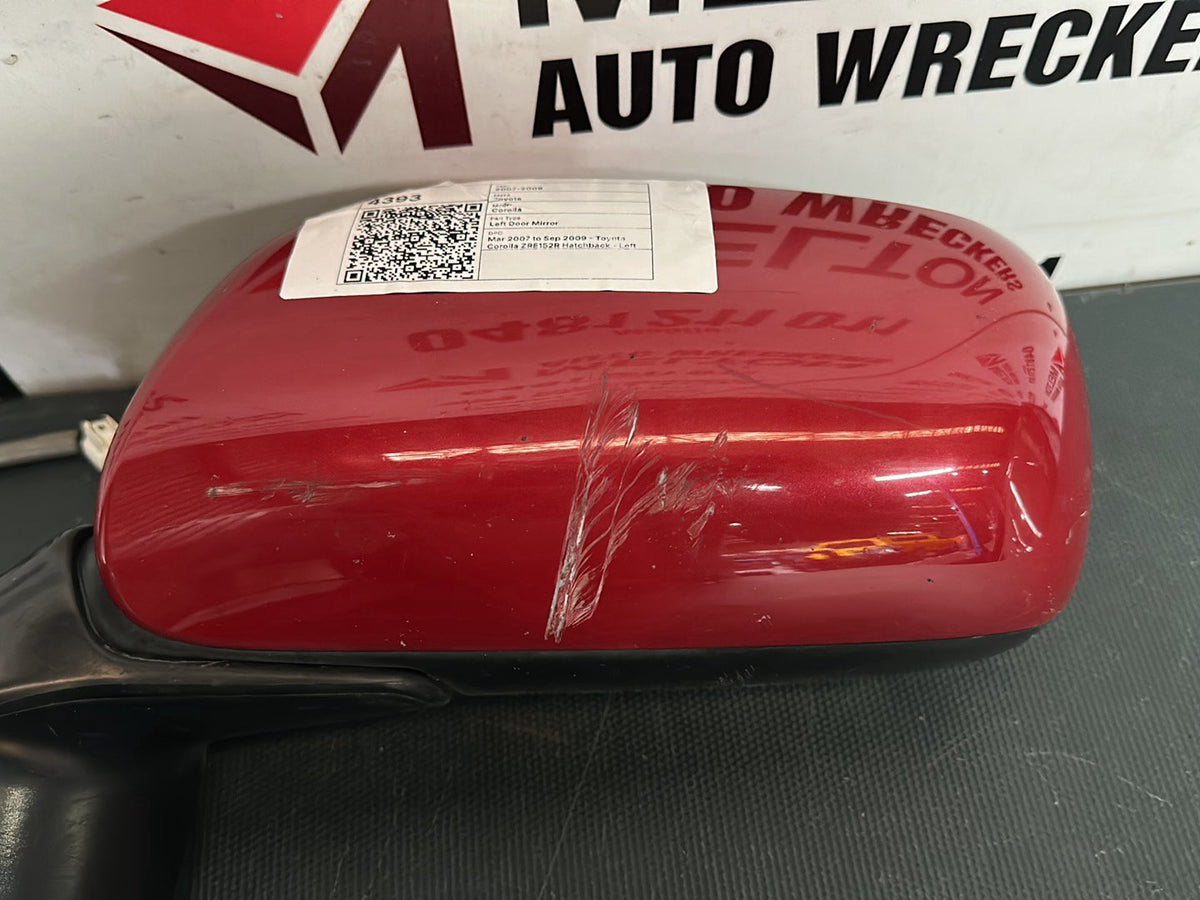 Mar 2007 to Sep 2009 - Toyota Corolla ZRE152R Hatchback - Left Door Mirror