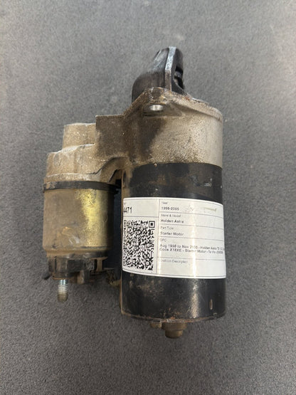 Aug 1998 to Nov 2005- Holden Astra TS 1.8L Engine Code X18XE- Starter Motor- To Vin-25999999