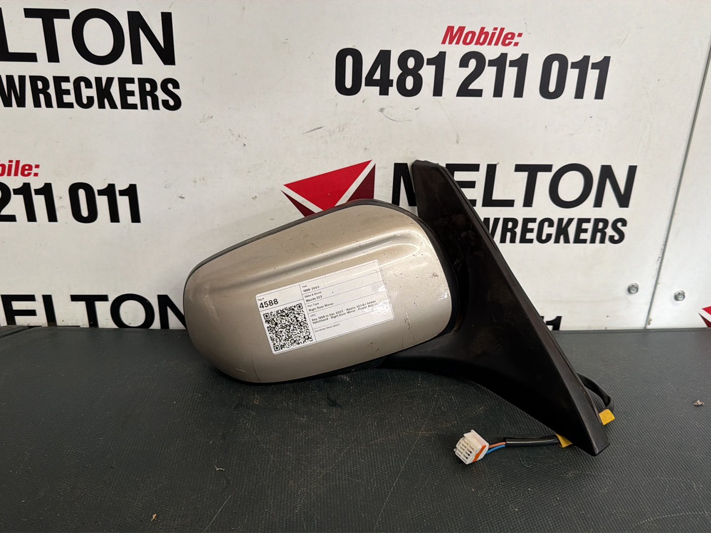 Sep 1998 to Dec 2003- Mazda 323 BJ Sedan Hatchback- Right Door Mirror- Power Adjust