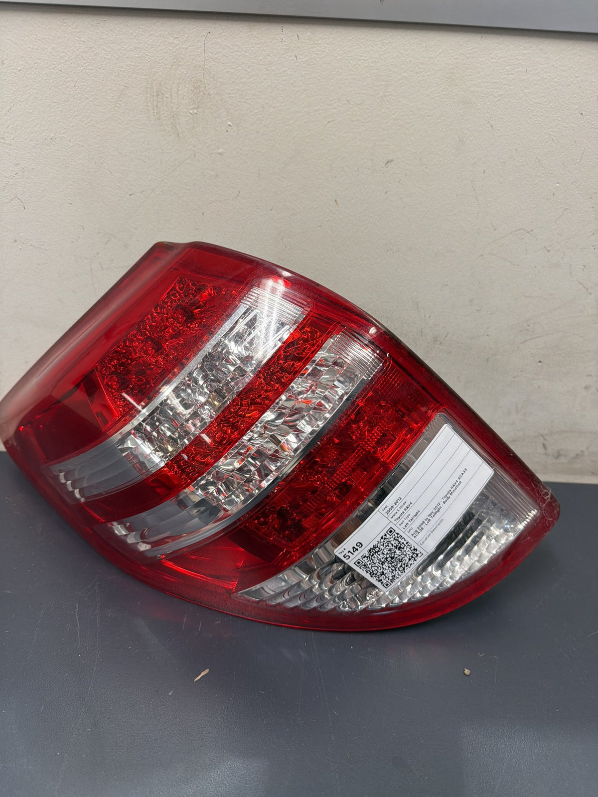 Aug 2008 to Nov 2012 - Toyota RAV4 ACA33 ACA38 - Left Taillight - Body Mounted