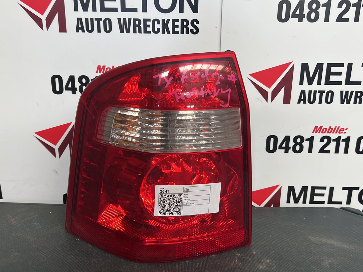 May 2004 to Apr 2009 - Ford Territory SX SY MkI - Left Taillight