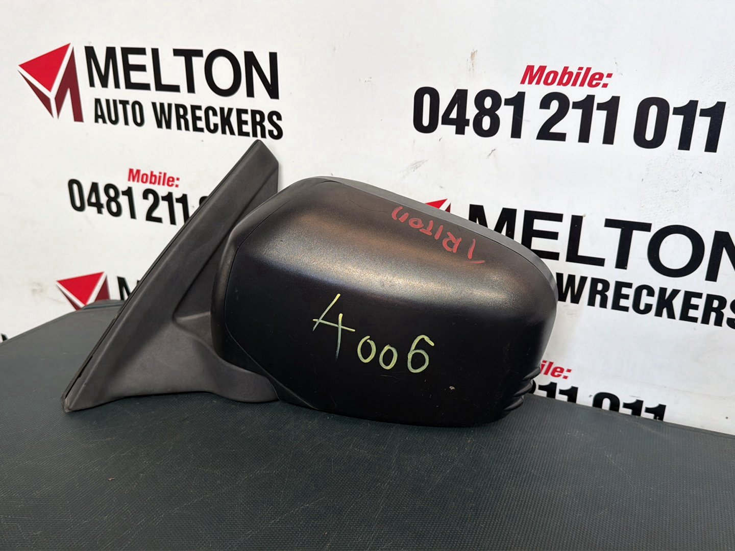Jul 2006 to Apr 2015- Mitsubishi Triton ML MN- Left Door Mirror- Power Adjust, Black