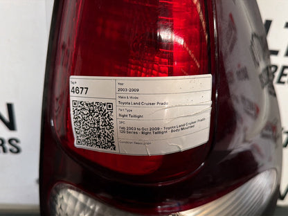 Feb 2003 to Oct 2009 - Toyota Land Cruiser Prado 120 Series - Right Taillight - Body Mounted