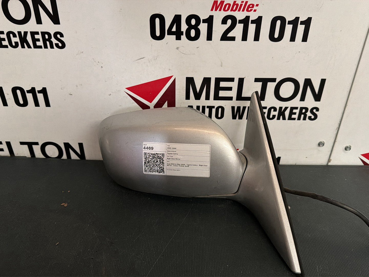 Aug 2002 to May 2006- Toyota Camry- Right Door Mirror- Colour Coded, Sk36