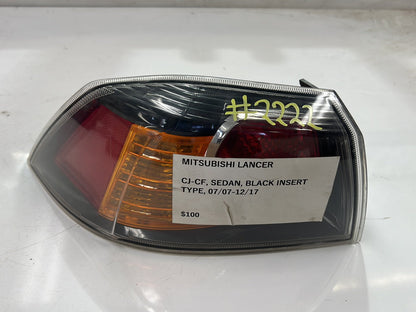 Left Taillight, 2010, Mitsubishi, Lancer, CJ